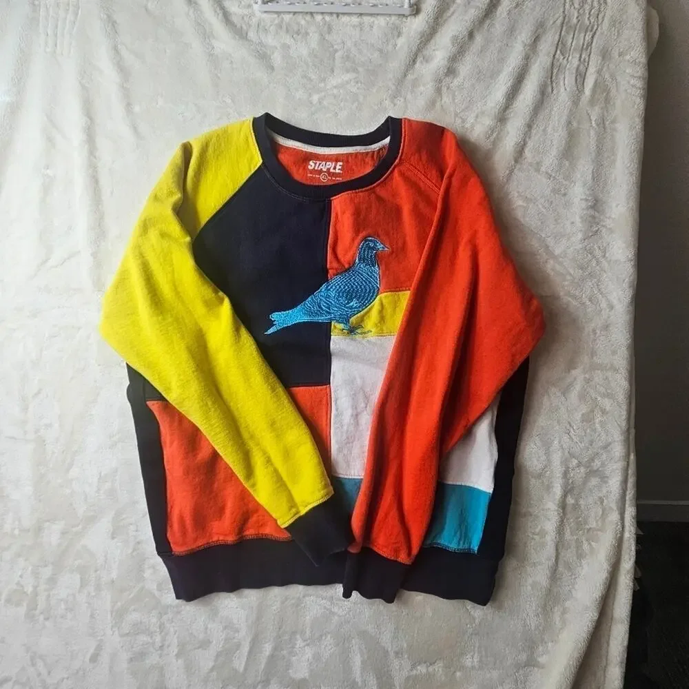 Staple pidgeon Sweatshirt Men's XL Multicolor Sweater Streetwear 80s 90s Vintage